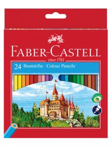 Цветни моливи Faber Castell, 24 цвята - Faber-Castell - Faber-Castell - Момиче, Момче - Faber-Castell - Castle - 7891360580065