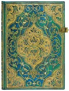 Тефтер Paperblanks - Turquoise Chronicles Midi, 13 х 18 см. - Paperblanks - Paperblanks - Жена, Мъж - Paperblanks - Turquoise Chronicles - 9781439732144